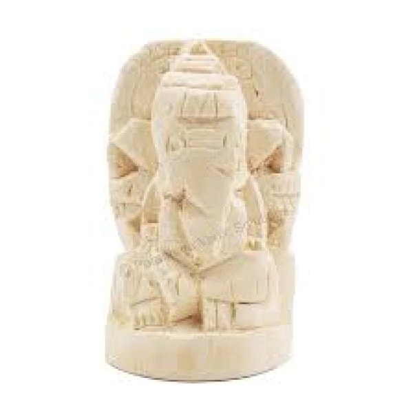 Shwetark Ganpati Aak Wooden Idol